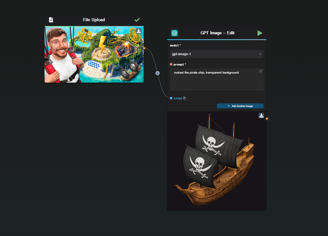 Navire pirate extrait sur fond transparent